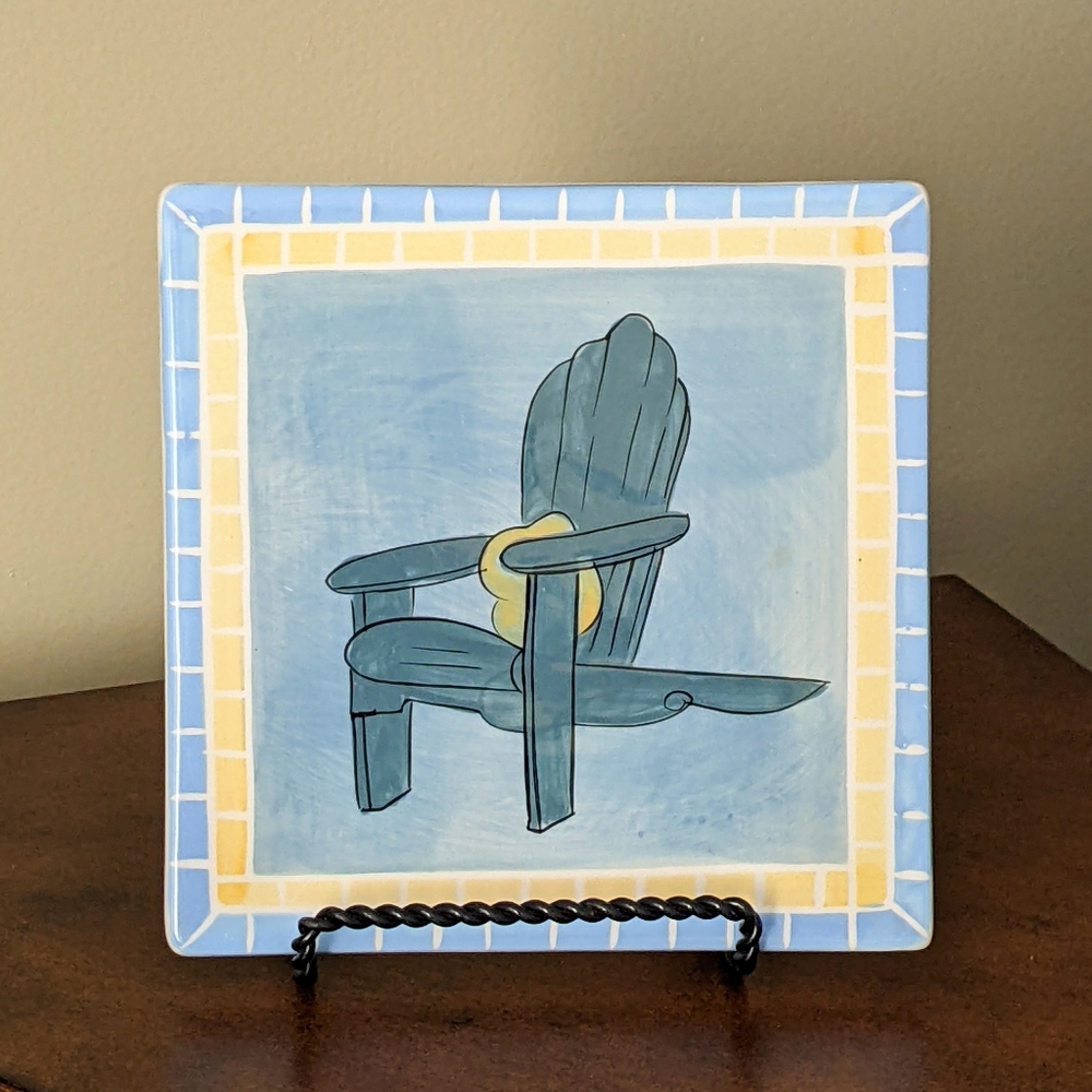 BRUSHES K.I.C. HANDPAINTED STONEMITE TILE TRIVET